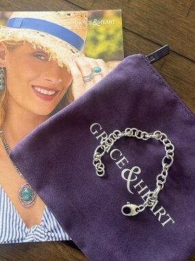 Grace & Heart G&H CHARMED LIFE BRACELET Jewelry Sterling Silver B1681 Hard Find